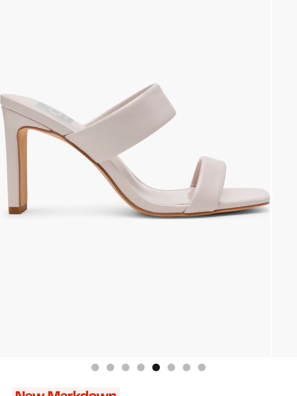 DV by Dolce Vita sheela neutral
White  nude Patent Two-Band Slide Sandal 8.5